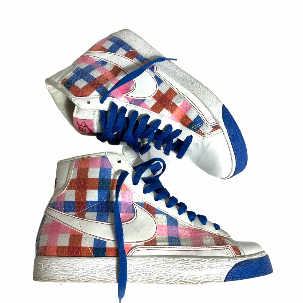 Nike Hightop Plaid Blazers